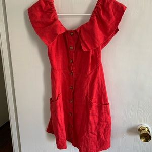 Reformation botanica dress red, size 0